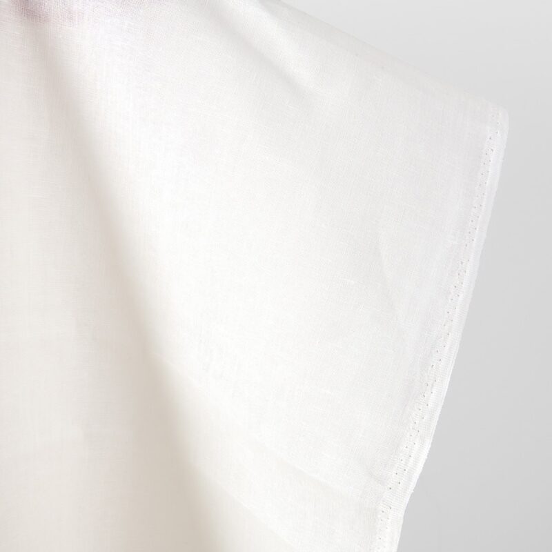 Linen fabric plain off-white, pure linen