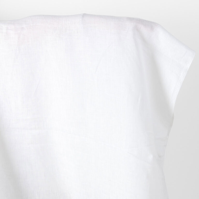 Linen fabric plain optical white