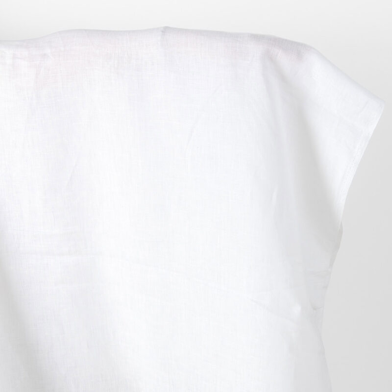 Linen fabric plain optical white