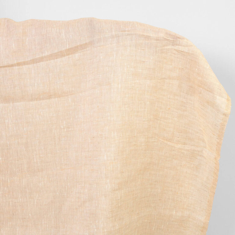 Lightweight linen fabric brown and white melange