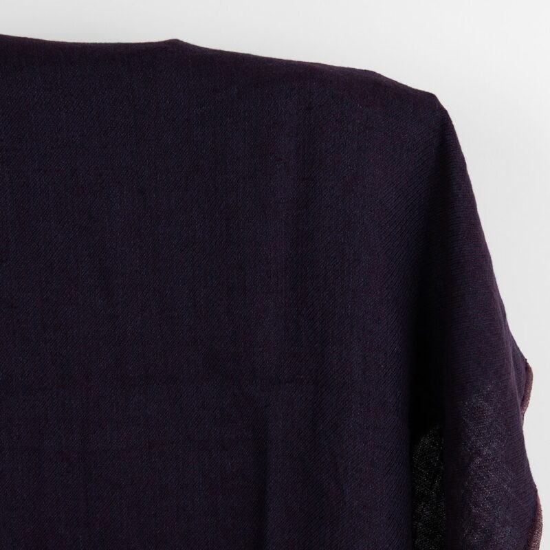 Linen fabric deep blue and violet stripes, washed, 145cm width
