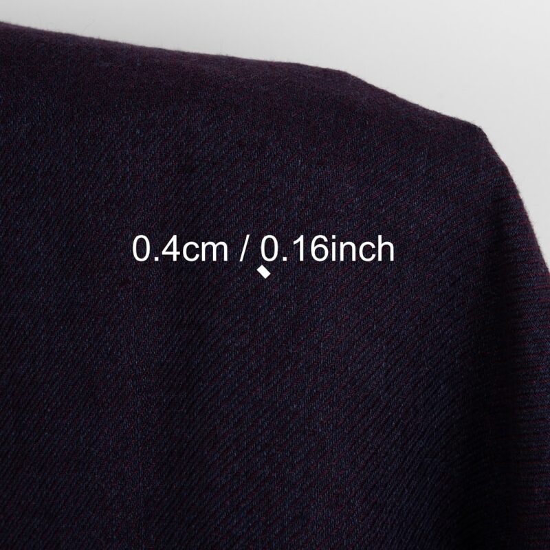 Linen fabric deep blue and violet stripes, washed, with measurements